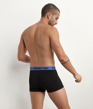 Lot de 3 boxers homme noir ceinture colorée Mimosa Lila Mix & Colors