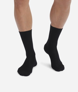 Lot de 2 paires de chaussettes noires Homme - Bambou