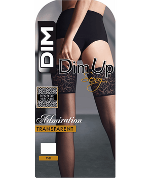 Bas up noirs DIM UP SEXY 15D large jarretière dentelle