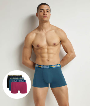 Lot de 3 boxers homme coton stretch ceinture 3D Magenta Dim Powerful