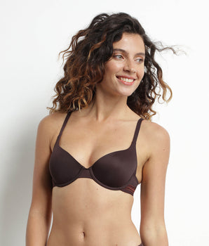 Soutien-gorge corbeille ampliforme marron précieux InvisiFree de Dim