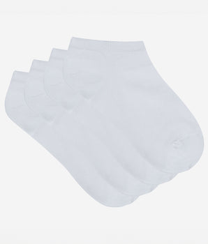 Lot de 2 socquettes invisibles blanches Light Coton Femme