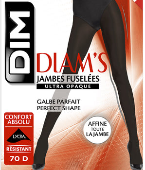 Collant noir Diam's Jambes Fuselées ultra-opaque 70D