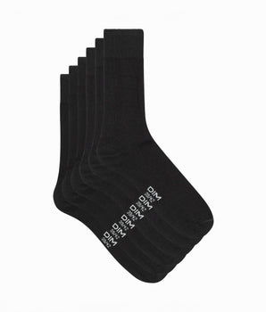 Lot de 3 paires de chaussettes homme en coton Noir Dim Basic Coton