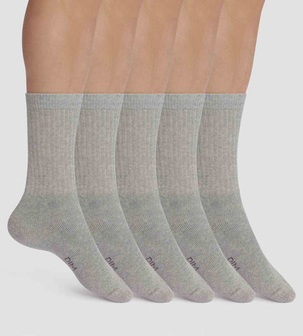 DIM - Lot de 5 paires de chaussettes homme Gris Chiné EcoDim Sport en Soldes - Masculin - taille 39/42