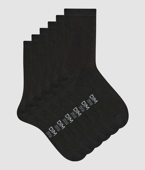 Lot de 3 paires de chaussettes femme Noir en coton Dim