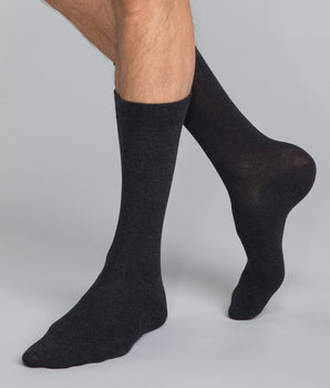 Mi-chaussettes coton X3 anthracite Homme Basic Coton