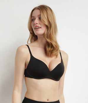 Soutien-Gorge Noir Push-Up en microfibre sans armatures InvisiFree