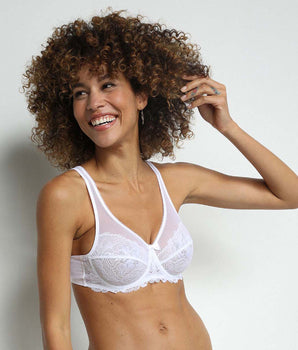 Soutien-Gorge emboîtant blanc en dentelle Generous Essentiel