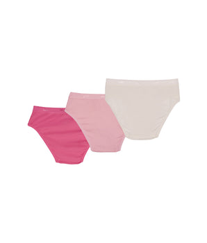 Lot de 3 culottes nacre et roses Les Pockets DIM Girl