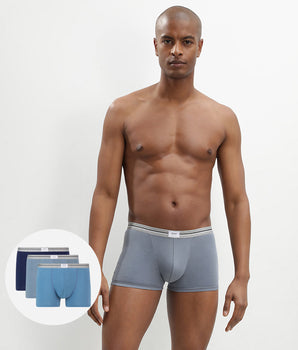 Lot de 3 boxers gris acier noir coton stretch résistant Ultra Resist