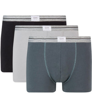 Lot de 3 boxers gris acier noir coton stretch résistant Ultra Resist