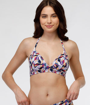 Maillot de bain soutien-gorge sans armatures en microfibre multicolore