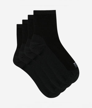 Lot de 2 paires de chaussettes femme tissu renforcé Noir Ultra Resist