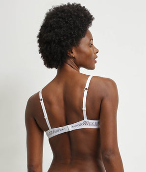 Soutien-gorge corbeille en dentelle florale recyclée Blanc Dim Sublim