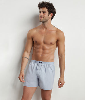 Caleçon homme en coton Bleu Dragée Dim Collection