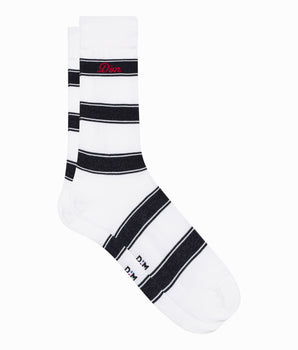 Chaussettes homme en coton Bleu Océan à rayures Monsieur Dim