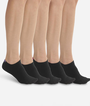 Lot de 5 paires de socquettes femme Noir à marqueurs colorés EcoDim