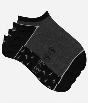 Lot de 2 paires de chaussettes homme Noir à triangles Dim Coton Style