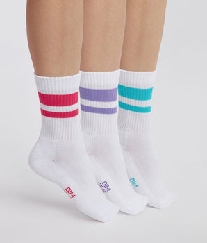 Lot de 3 paires de chaussettes femme en coton Rouge EcoDim Sport