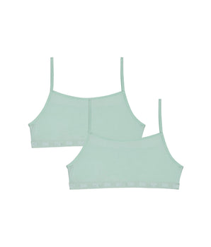 Lot de 2 brassières sans armature en coton bio Bleu Pastel Skin Care