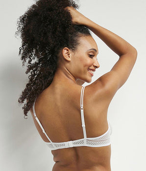 Soutien-gorge triangle avec armatures en dentelle Blanc Chic Summer