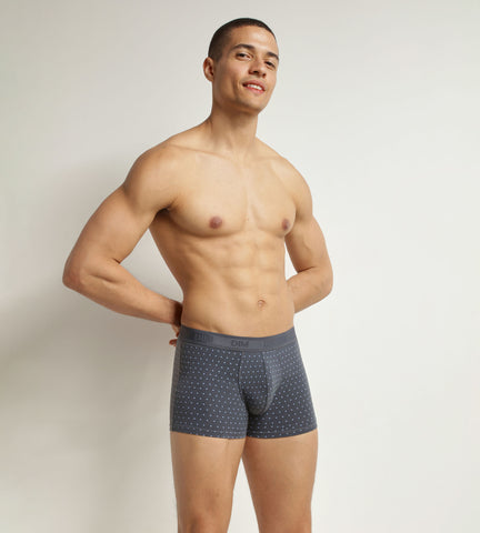 DIM - Boxer homme en coton stretch Lavande à pois Dim Fancy en Soldes - Masculin - taille 3