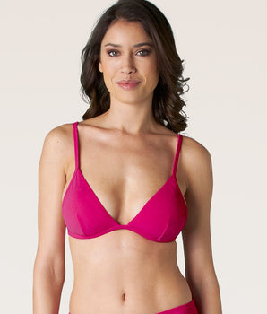 Haut de maillot de bain souple fuchsia