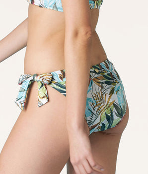 Bas de bikini imprimé tropical