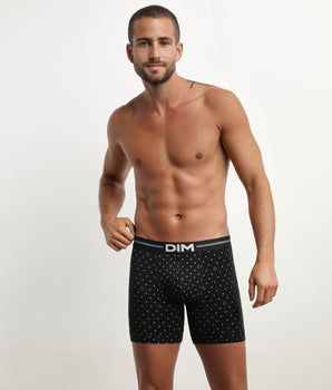 Boxer homme en coton modal à motif logomania Noir Dim Icons Essentiel