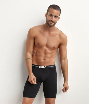 Boxer long homme en coton modal Noir Dim Icons Essentiel