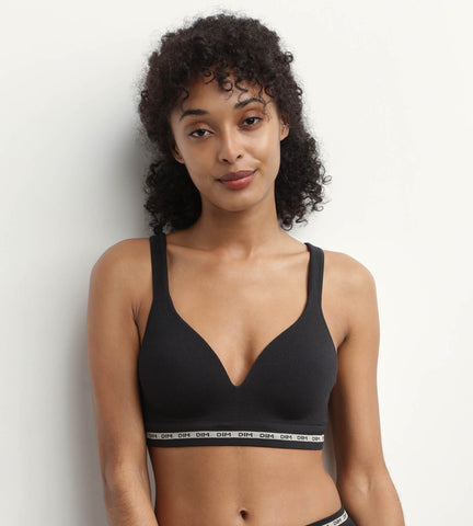 Soutien-gorge Noir côtelé sans armature ni couture Dim Icons Seamless