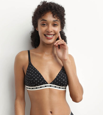 Soutien-gorge triangle sans armature en coton modal Noir Dimmania Dim Icons Essentiel