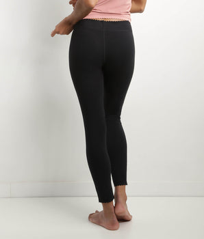 Legging femme opaque en coton stretch Noir Body Touch Easy