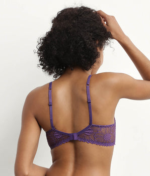 Soutien-gorge emboitant en tulle et dentelle Violet Fais-Moi Une Fleur