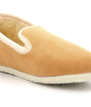 Chaussons  beige et blanc cassé pour femme