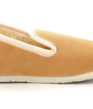 Chaussons  beige et blanc cassé pour femme