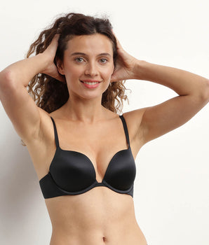 Soutien-gorge push up à armatures en microfibre Noire Dim Beyond Sexy