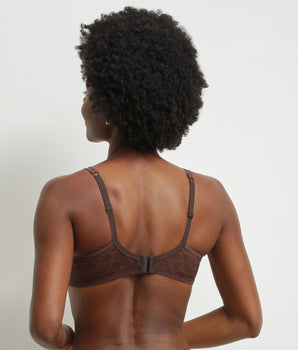 Soutien-gorge emboitant en dentelle léopard Chocolat Dim Generous