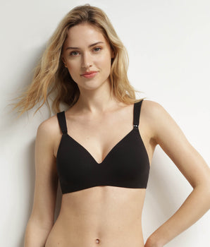 Soutien-gorge d’allaitement en jersey coton Noir Dim Maternité