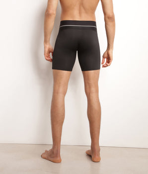 Boxer long homme en microfibre et mesh Noir Dim Move