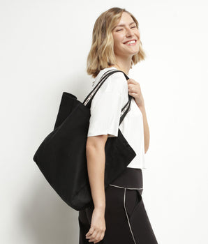 Sac cabas en toile de coton noir Dim Move