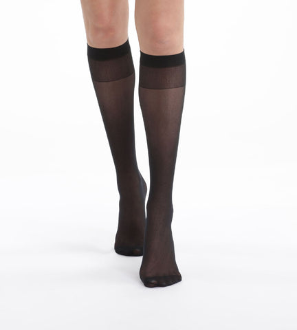 Lot de 4 mi-bas noirs EcoDIM semi-opaques 28D - Féminin - Taille 35/41