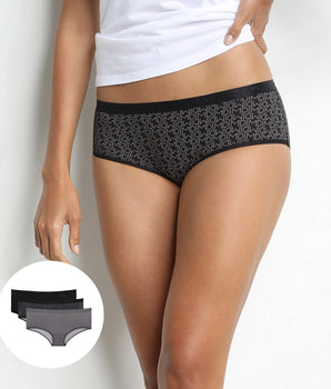 Lot de 3 boxers noirs Femme Les Pockets Coton