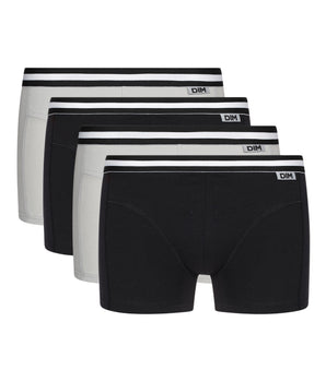 Lot de 4 boxers noirs et gris ECODIM Coton