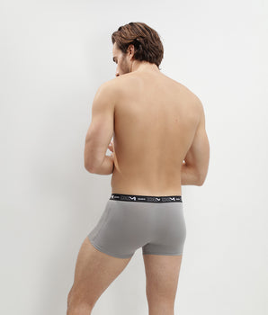 Lot de 3 boxers noir, gris et blanc Homme en coton stretch