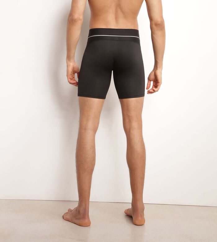 Boxer long homme en microfibre et mesh Noir Dim Move, , DIM