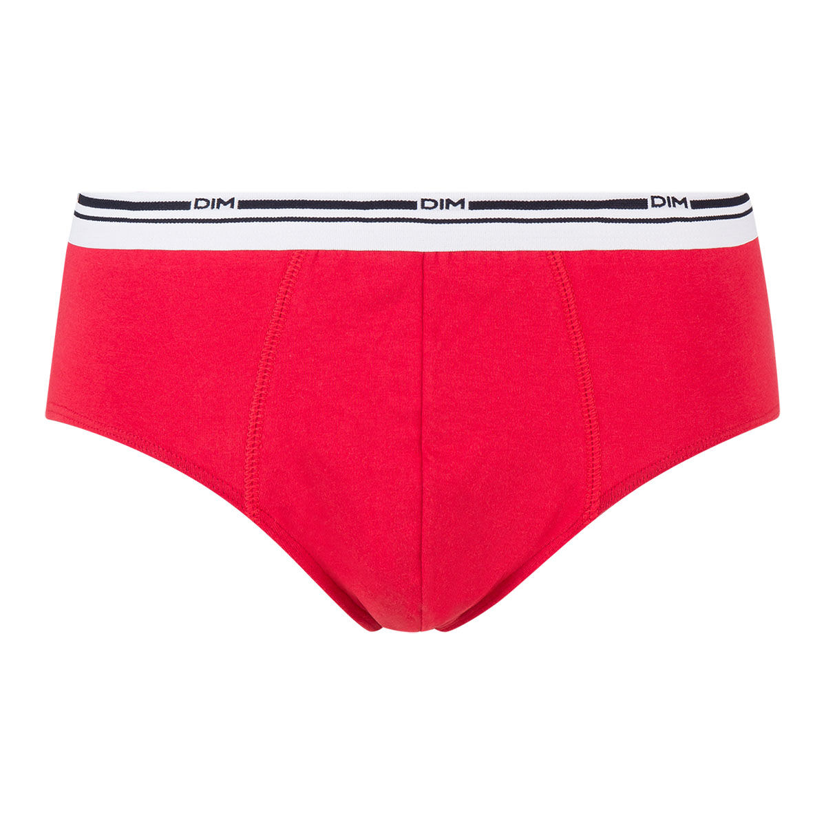 Slip rouge lave en coton stretch ceinture contrast e Classic Colors