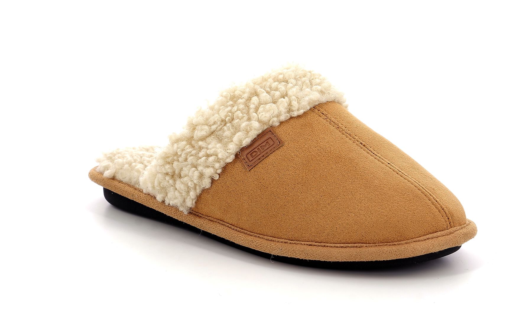 Chaussons camel type mule pour femme