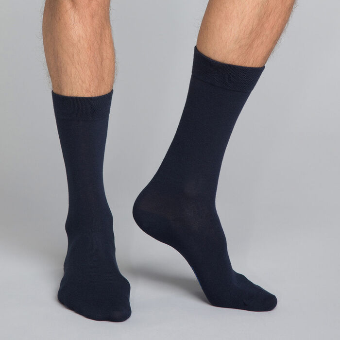 Mi-chaussettes homme anthracite coton T39/42 DIM : le lot de 3 paires à  Prix Carrefour